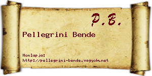 Pellegrini Bende névjegykártya